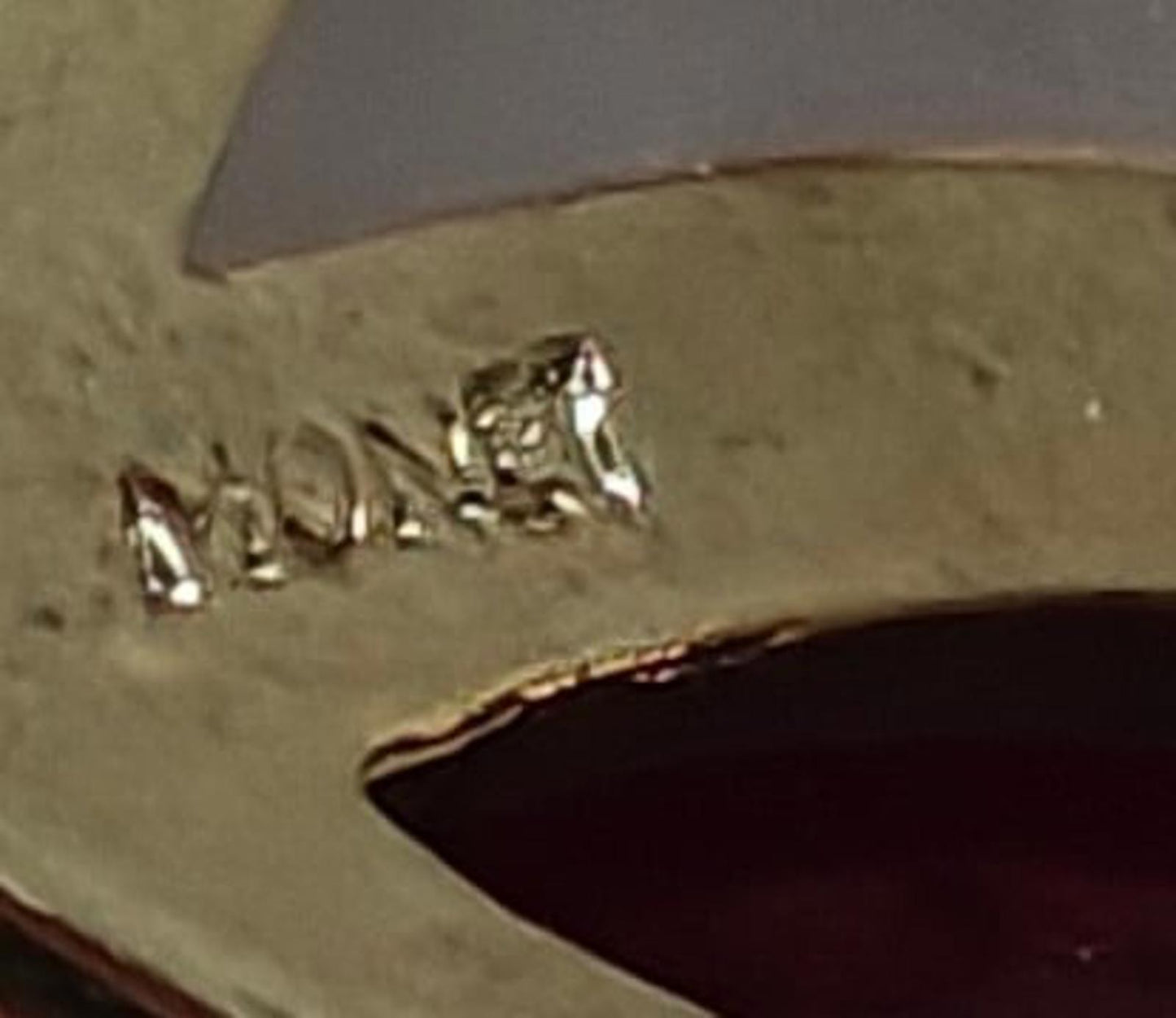 1980's Monet Diamond Cut Red & Pink Heart Shaped Stones Brooch Pin