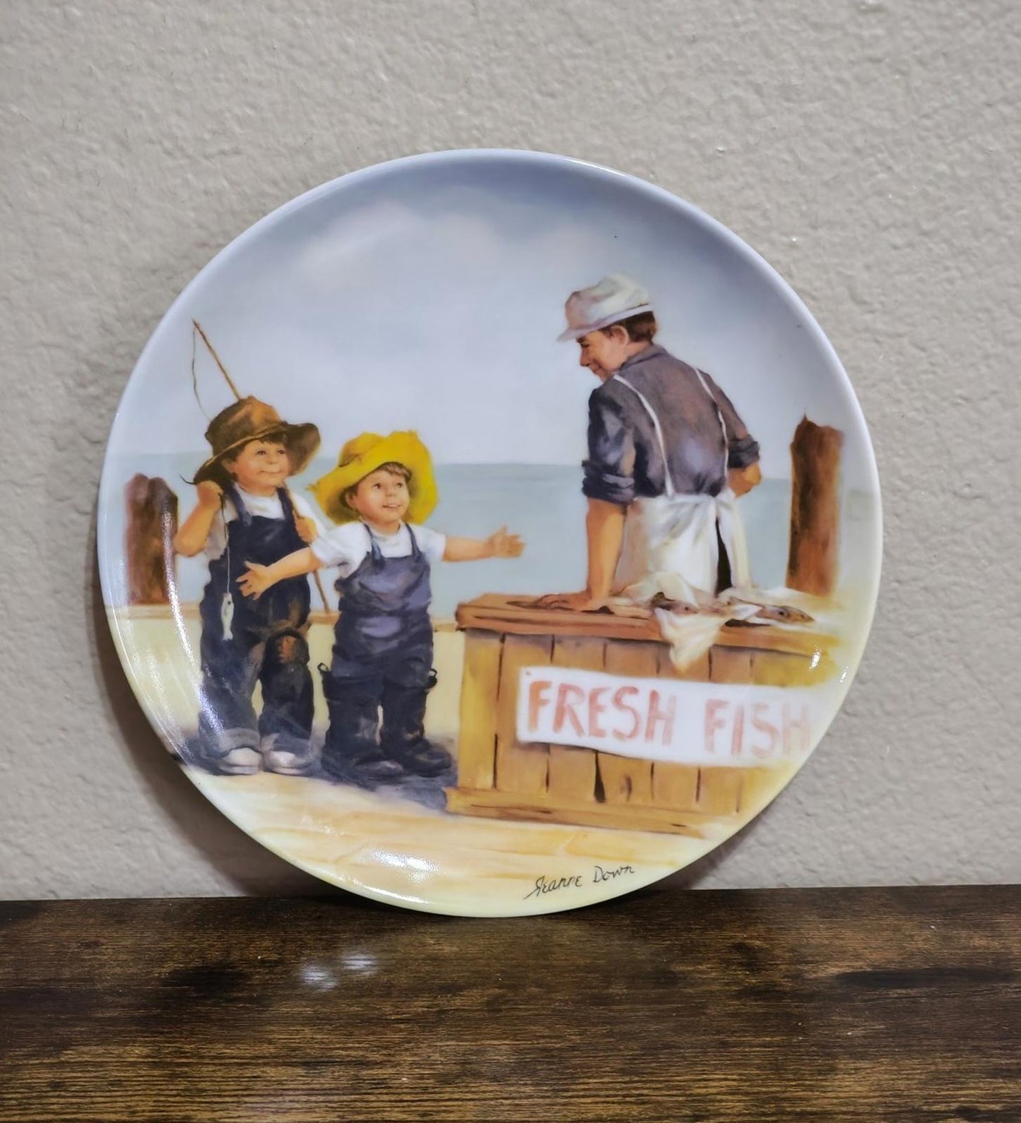 1983 Knowles "Fish Story" from Friends I Remember By Jeanne Downs Plate