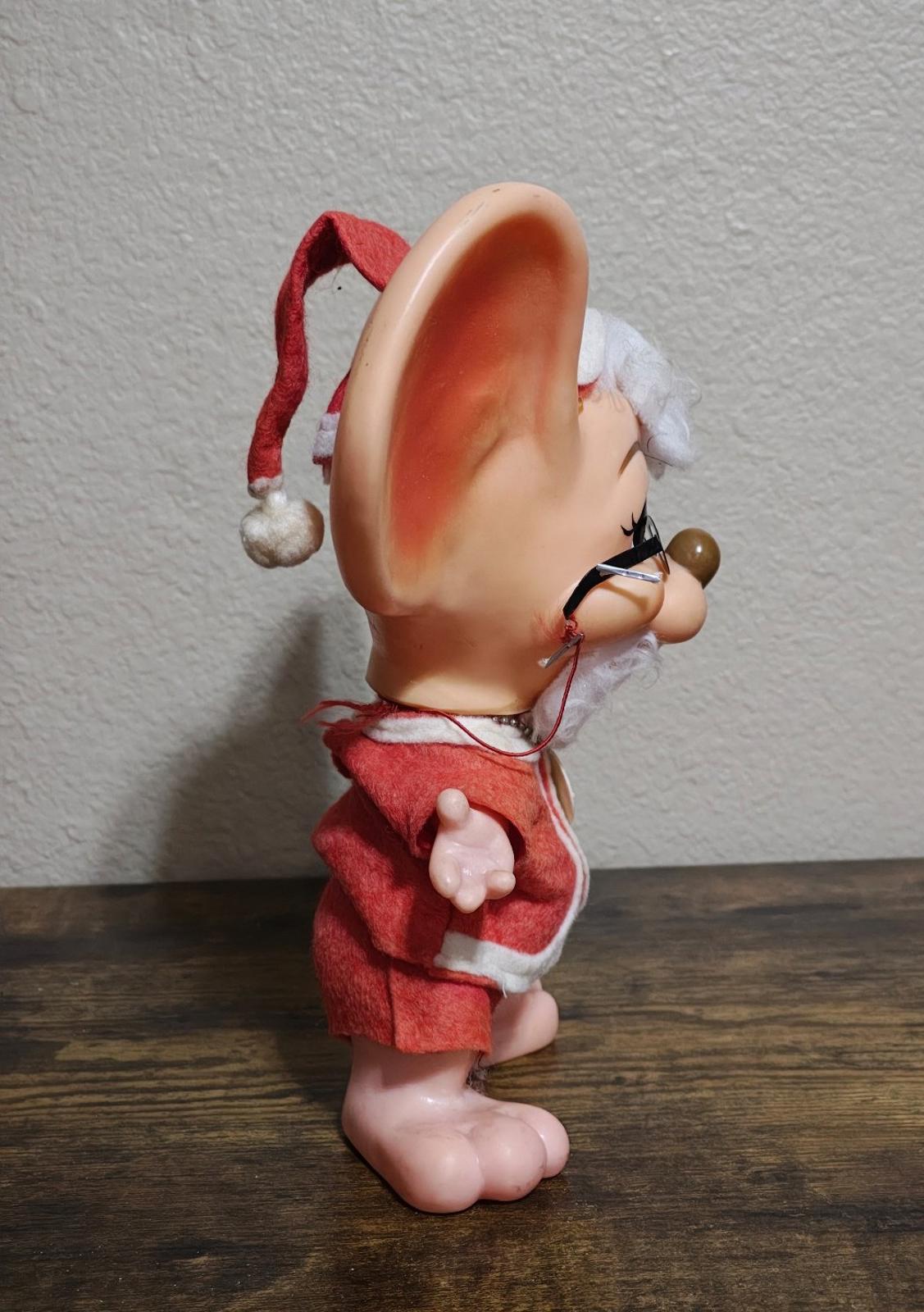 1970 Vintage Roy Des of Florida Big Ear Mouse Dressed In A Santa Claus Suit Bank