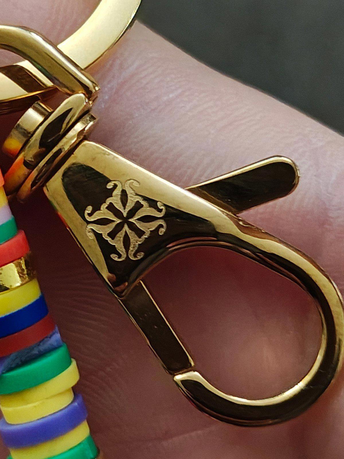 Colorful Handmade Heishi Beaded Bracelet Keychain