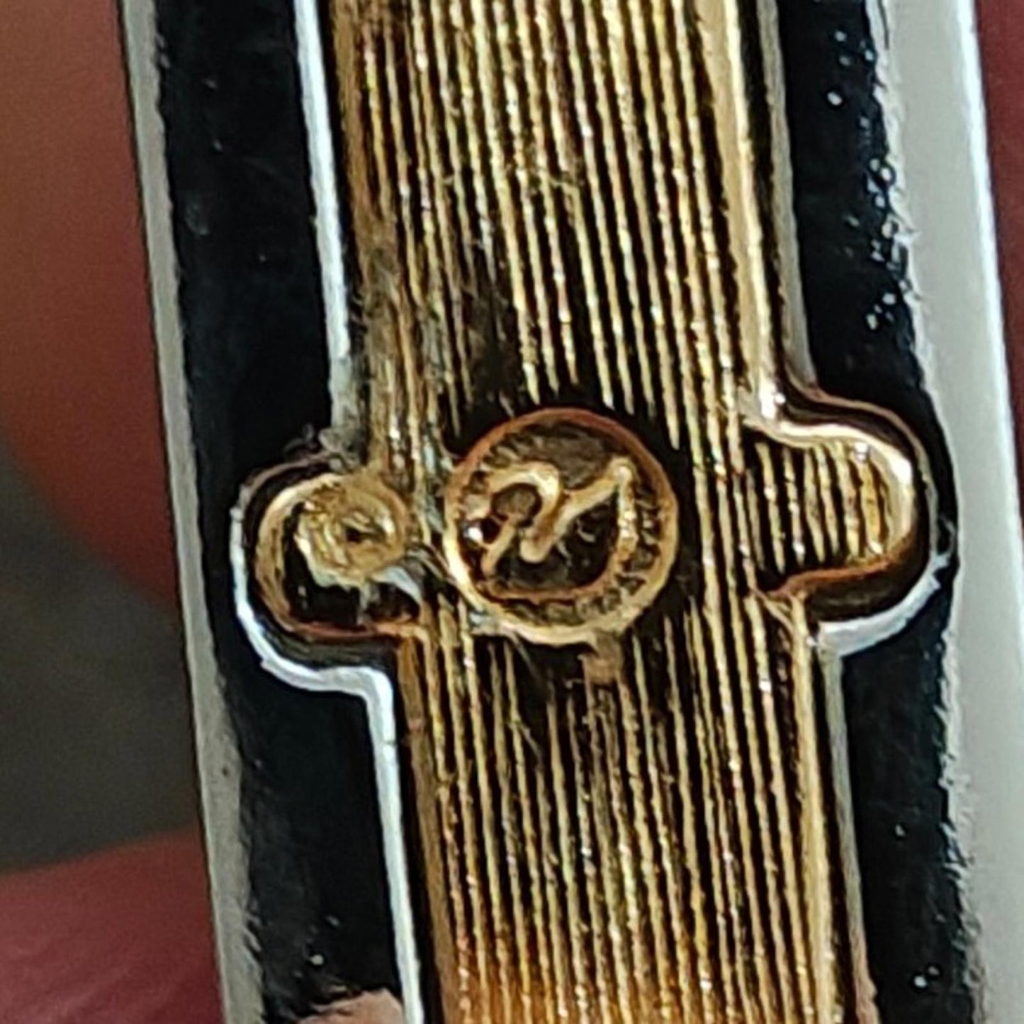 Beautiful Rare Signed Swarovski Baby Bottle Gold Tone Brooch Pin