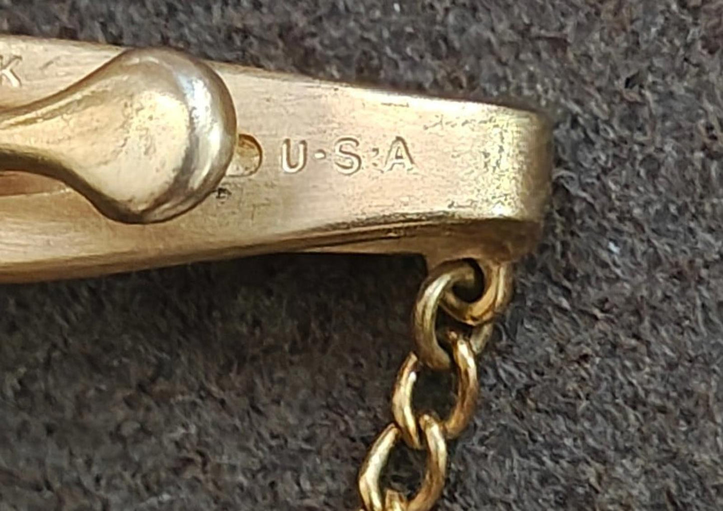 Hickok "Class of 1949" Vintage Gold Tone Tie Bar/Tie Clip Featuring a Book Charm