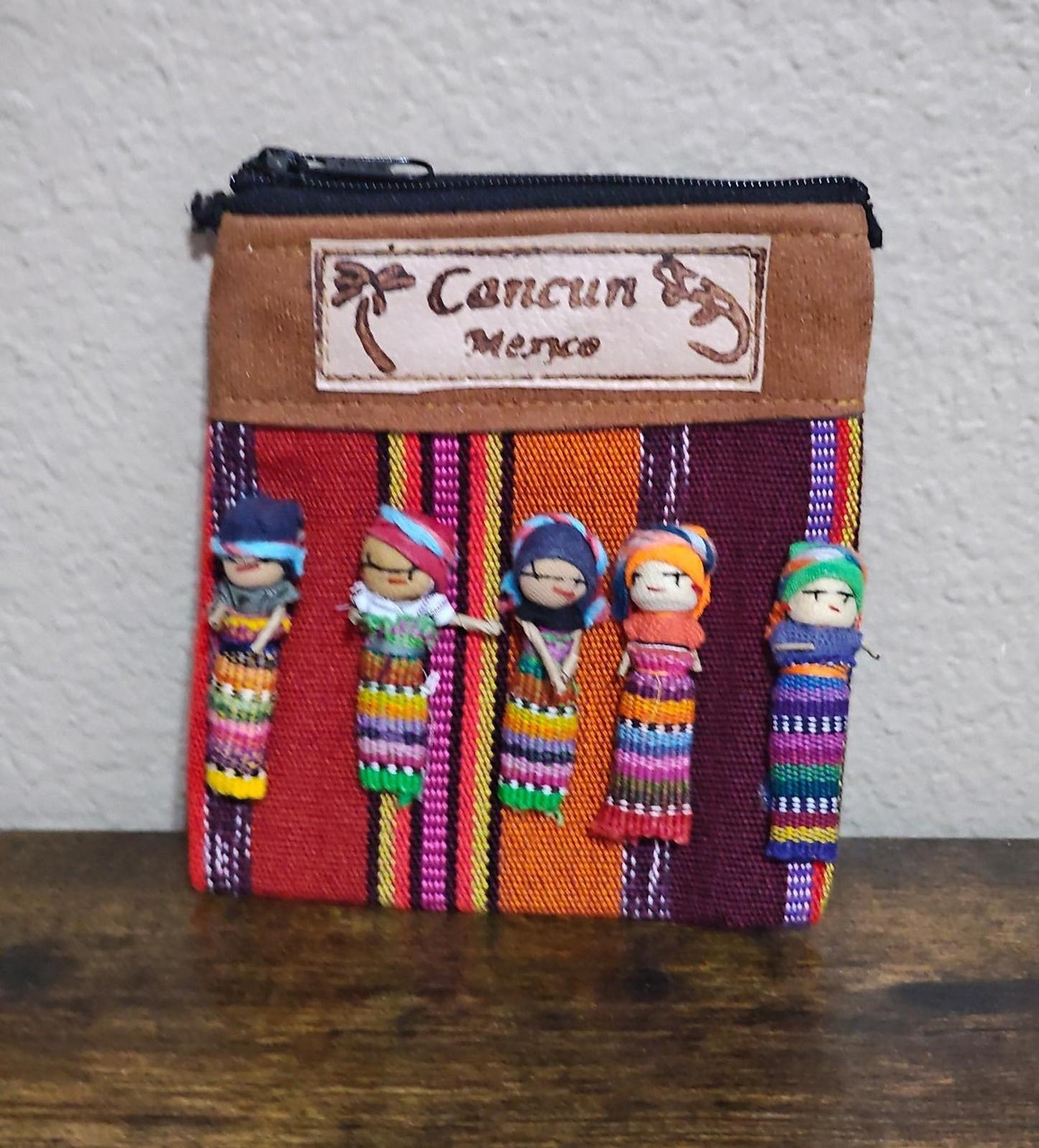 Handmade Cancun, Mexico Souvenir Worry Doll Purse