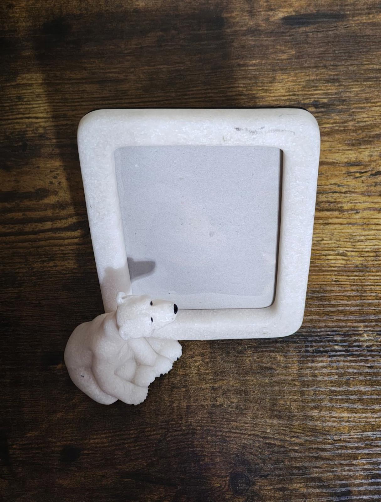 2001 Second Nature Quarry Critters Bear Figurine Picture Frame