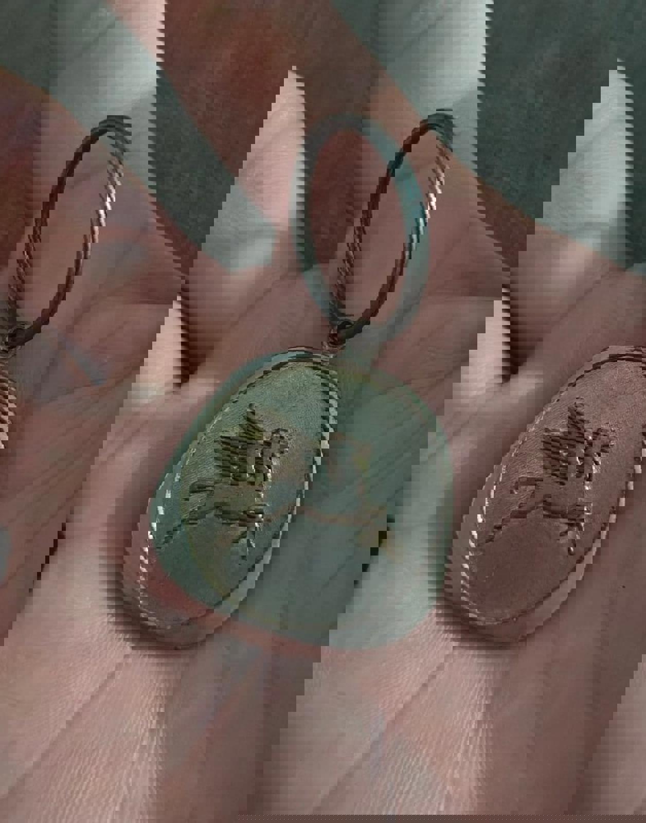 1970s Vintage Chevron Pegasus Pewter Keychain