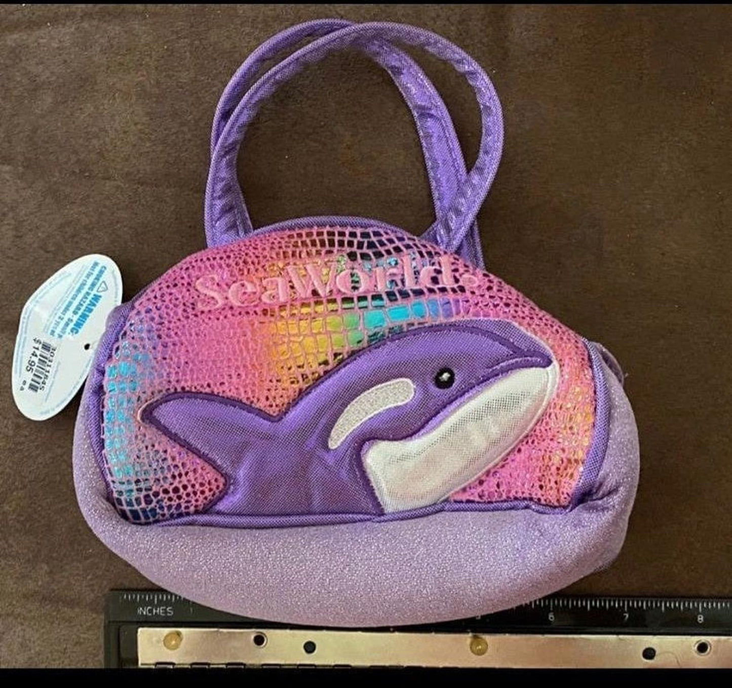 Cute & Colorful SeaWorld Purple Shimmer Little Purse