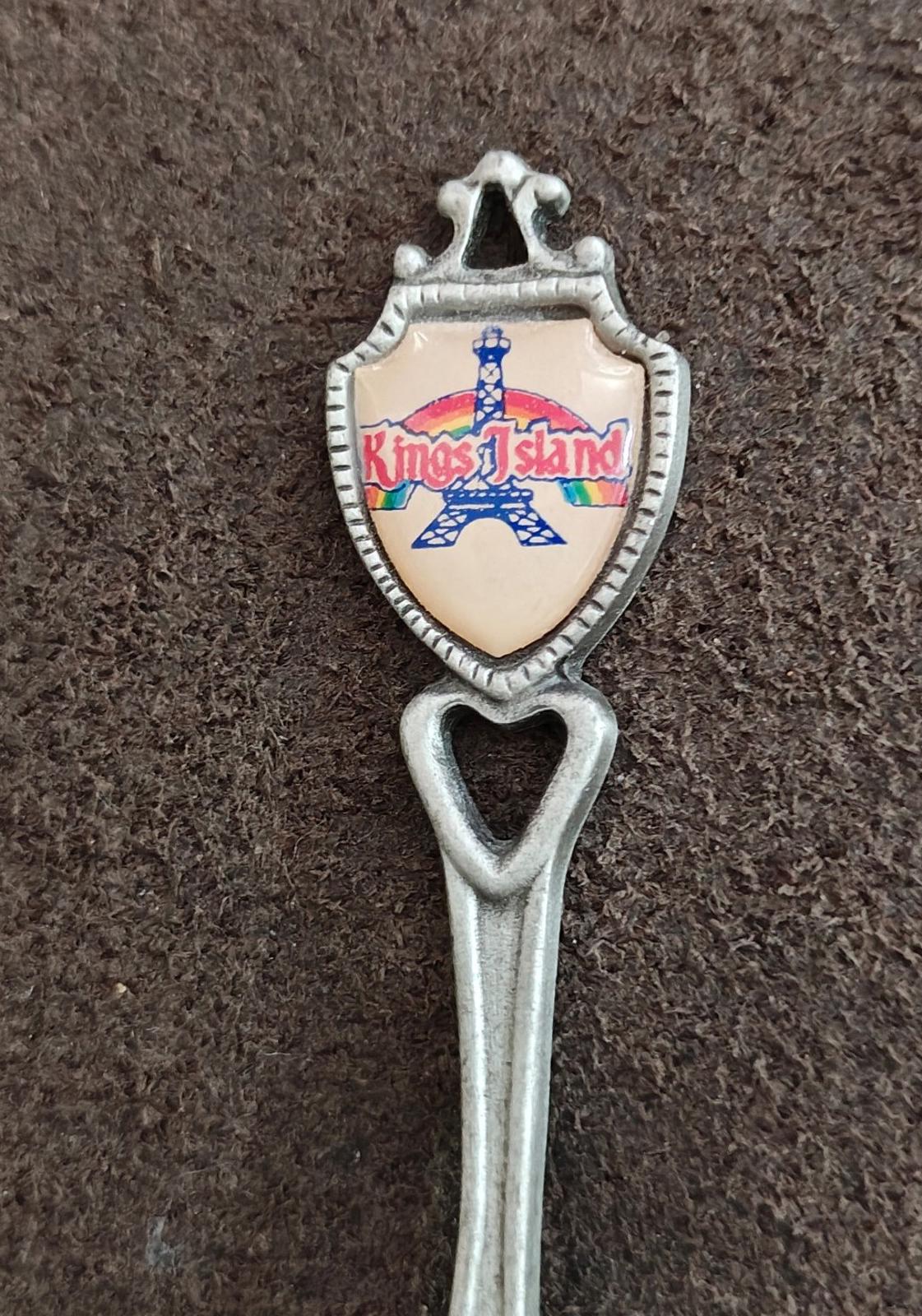 1980s Vintage Kings Island Pewter Souvenir Spoon