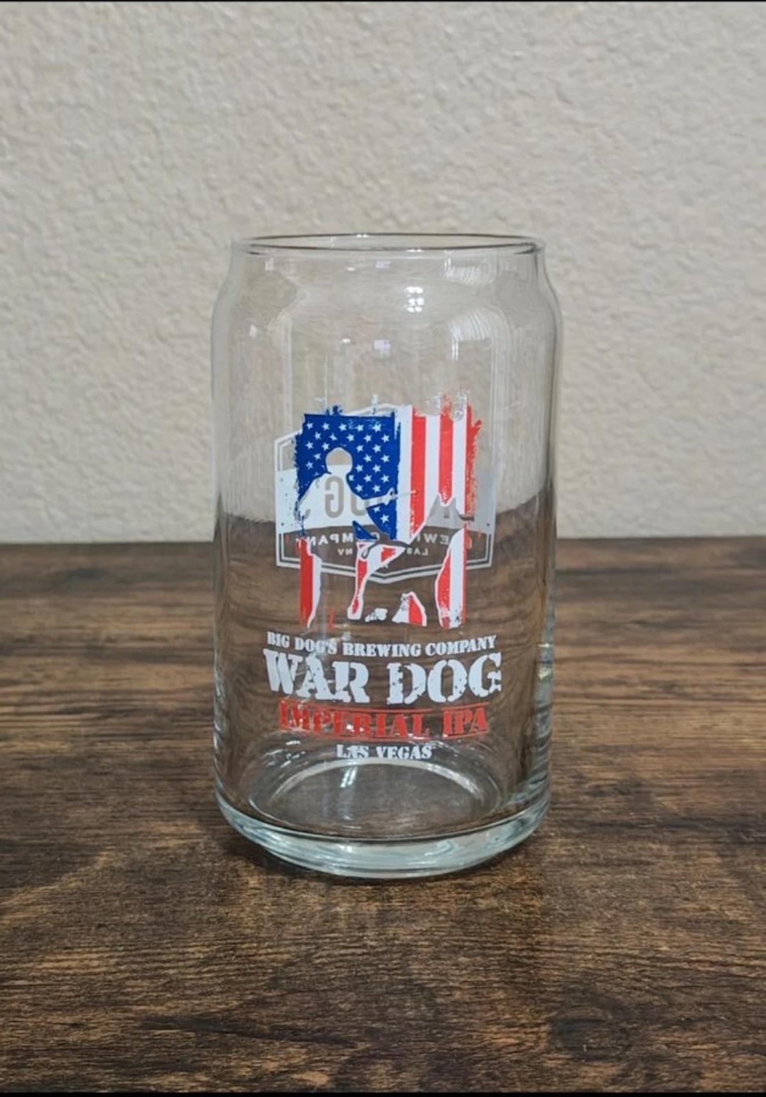 Big Dog's Brewing Company Las Vegas Beer Can Glass