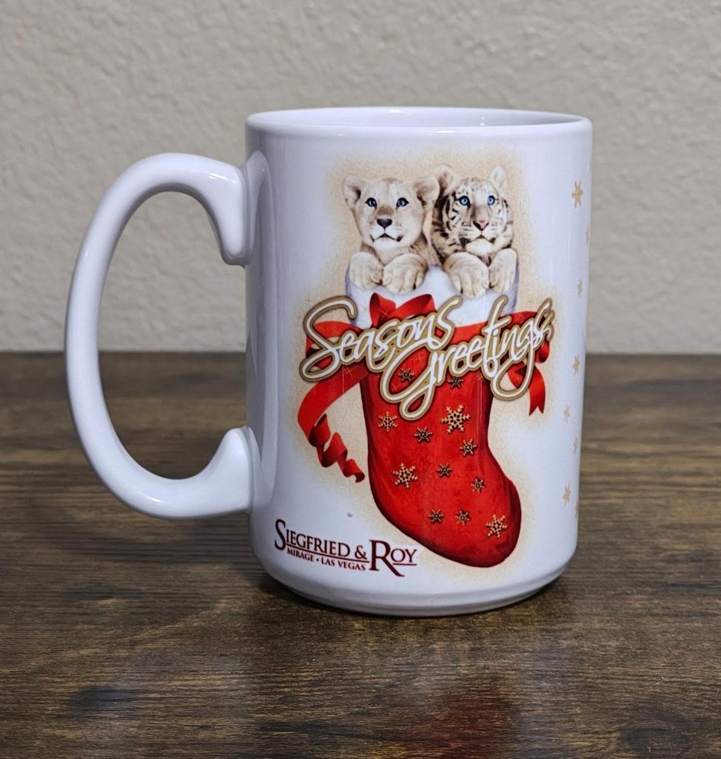 Siegfried and Roy "Seasons Greetings" Porcelain Mug