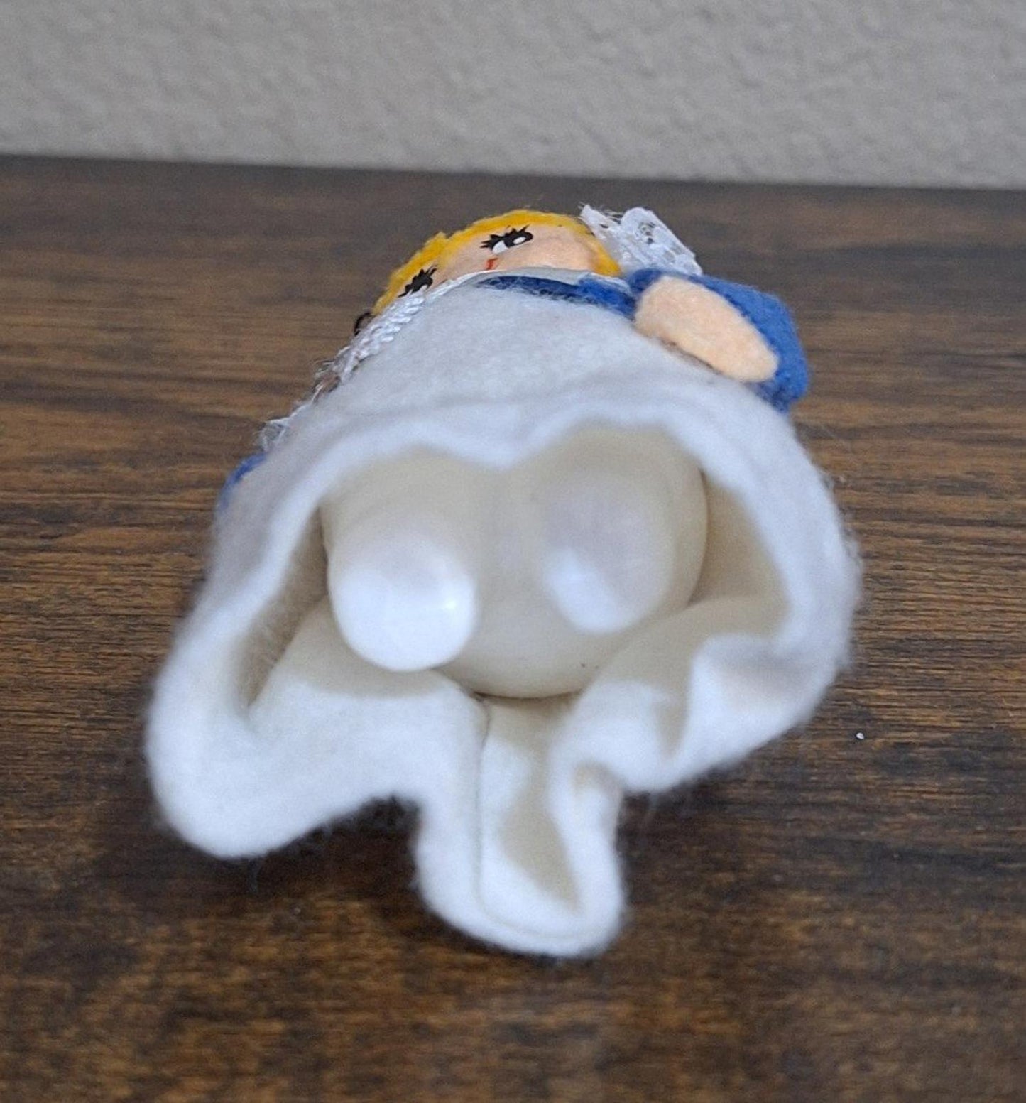 Handmade Vintage Pilgrim Girl Ornament Figurine