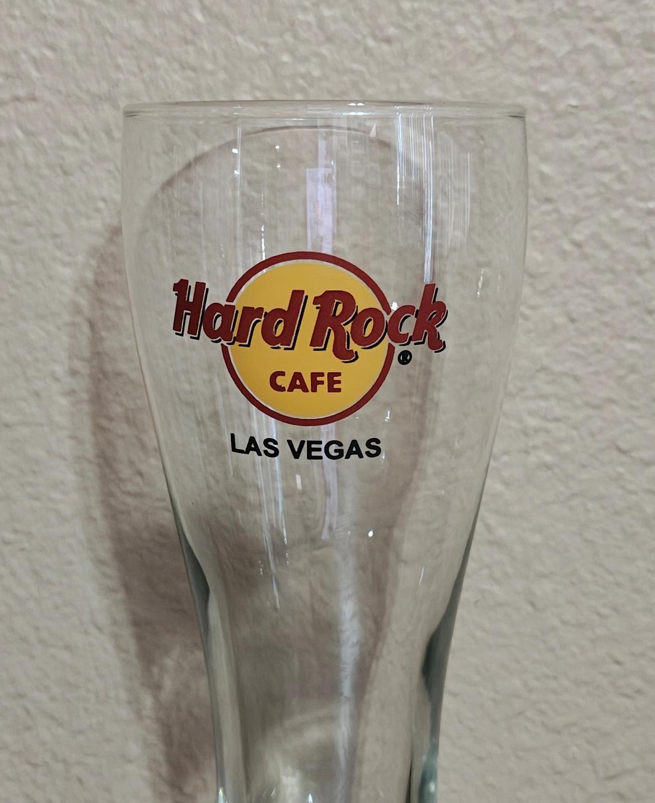 1990's Hard Rock Cafe Las Vegas Tall Pilsner Beer Glass