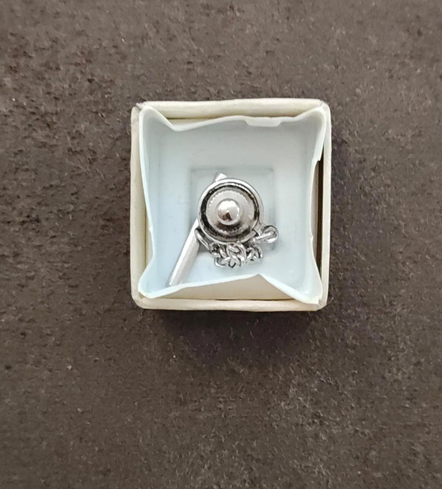 1960s Vintage Silver Tone Textured Horse Head Tie Tack Pin