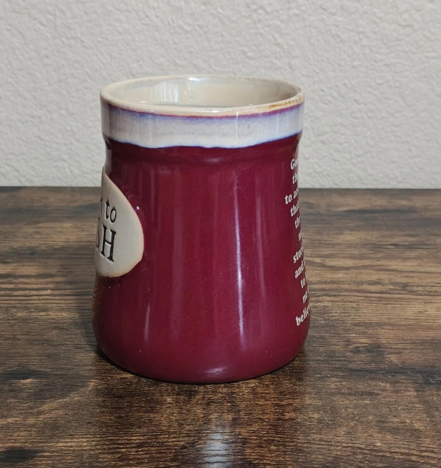 Great Born to Fish Serenity Prayer Porcelain 18 oz Red Mug