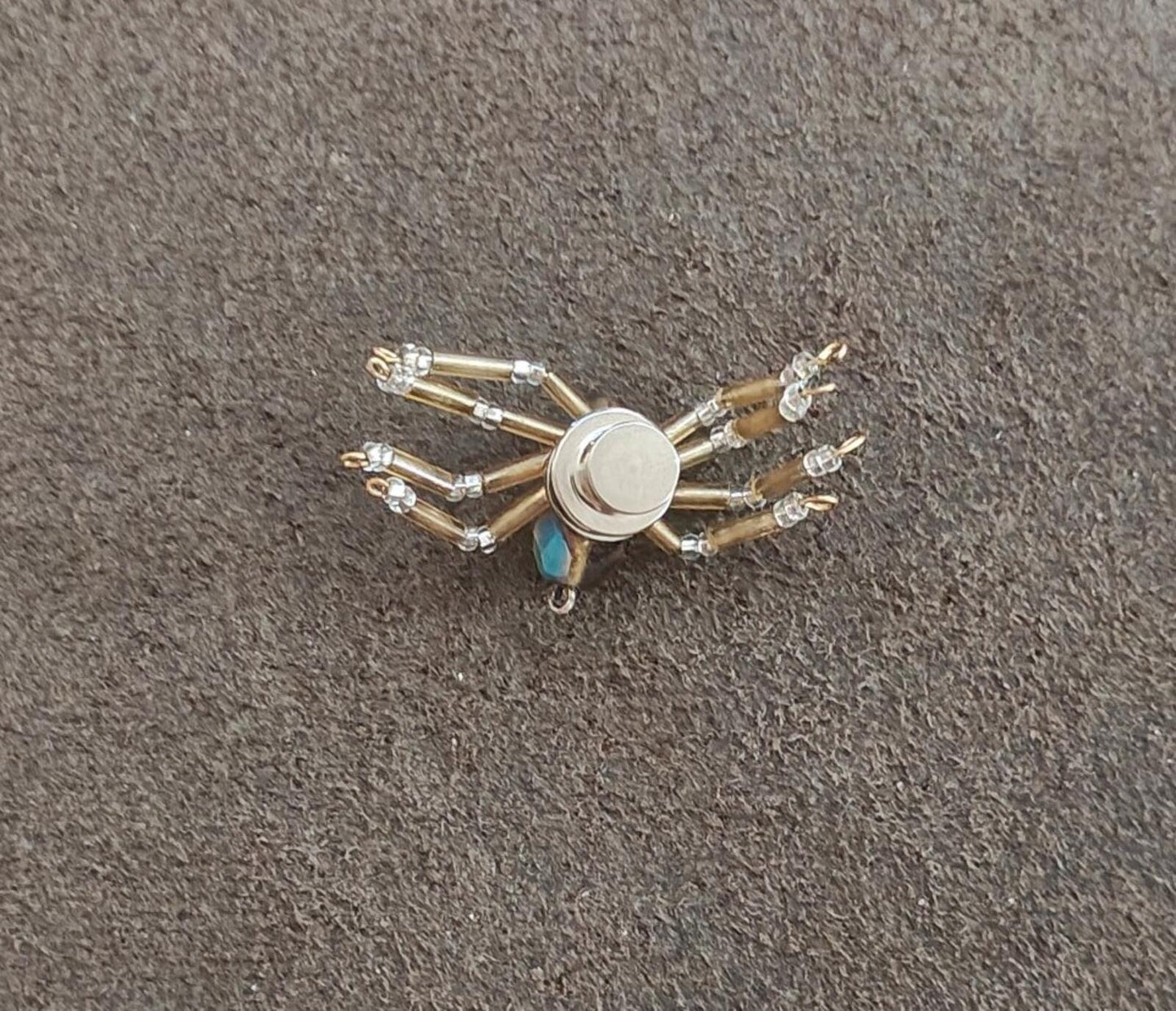 Hand Crafted Beaded Spider Pin & Pendant