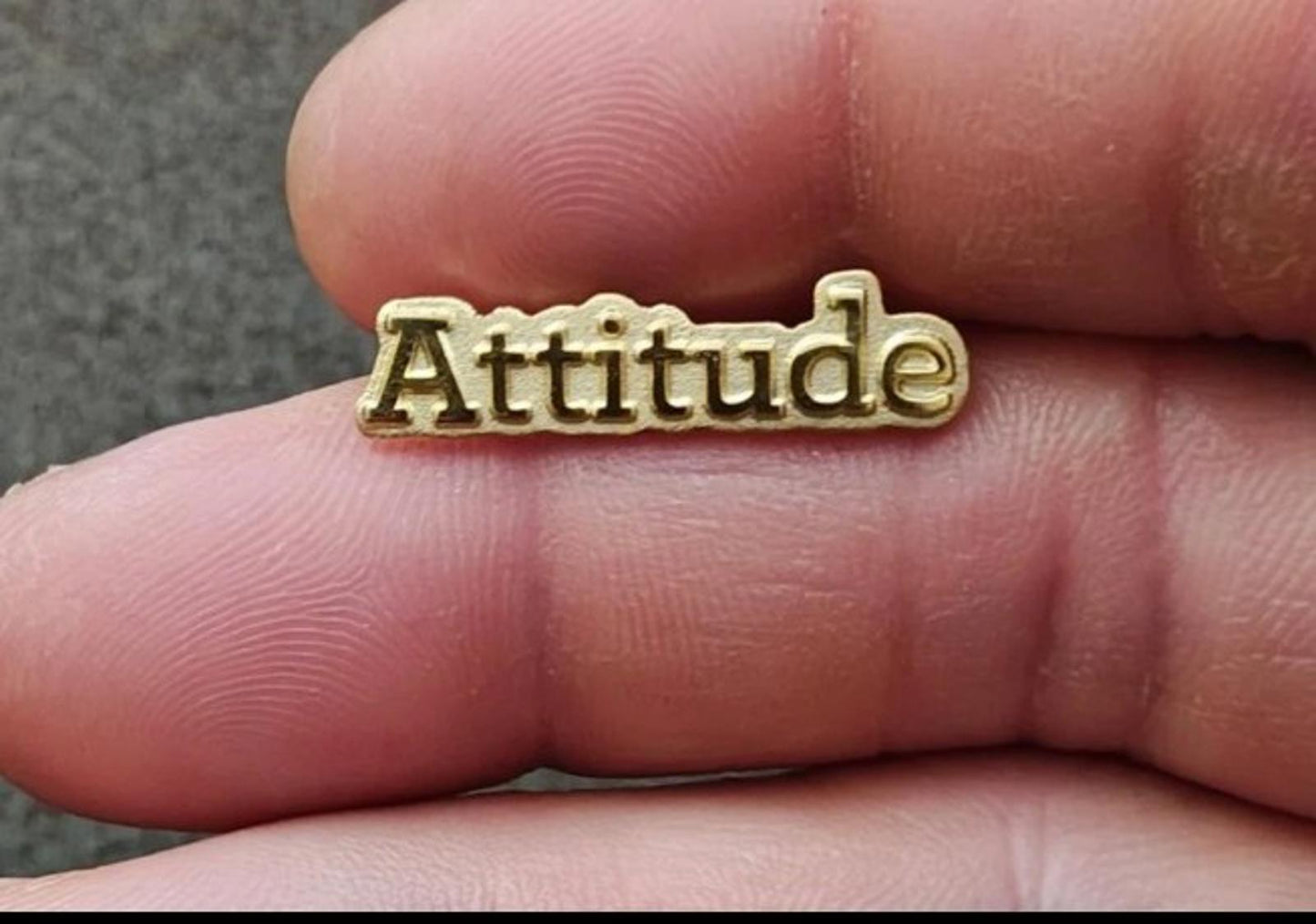 Gold Tone "Attitude" Pin