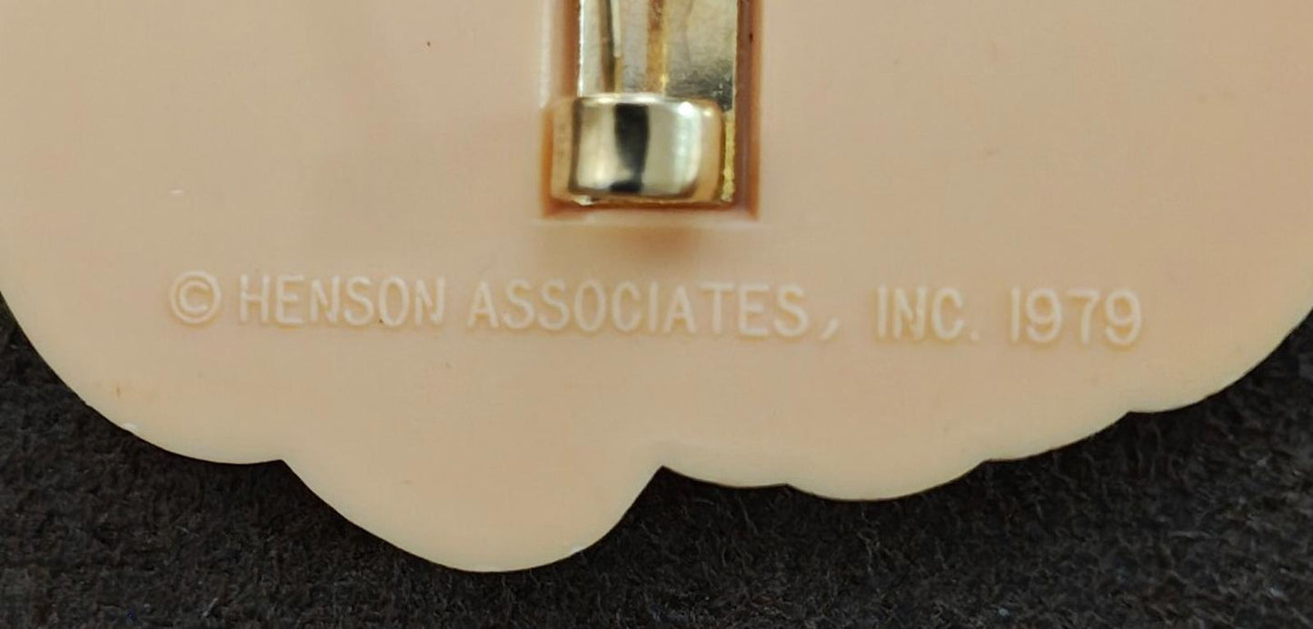 1979 Vintage Muppet Babies Miss Piggy Plastic Pin Brooch