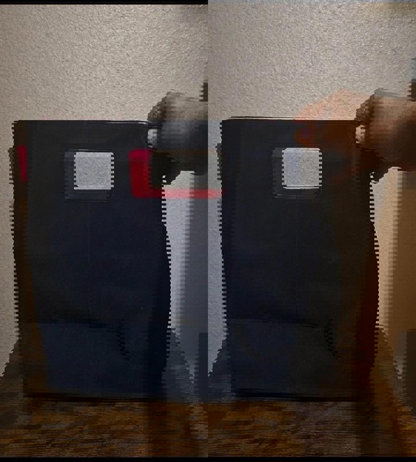 Pretty Stylish Escada Nylon Tote Purse Bag in Black With Hot Pink Lining