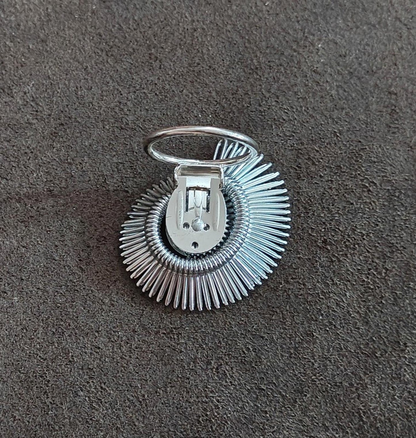 1960's Silver Tone Spiral Scarf Clip