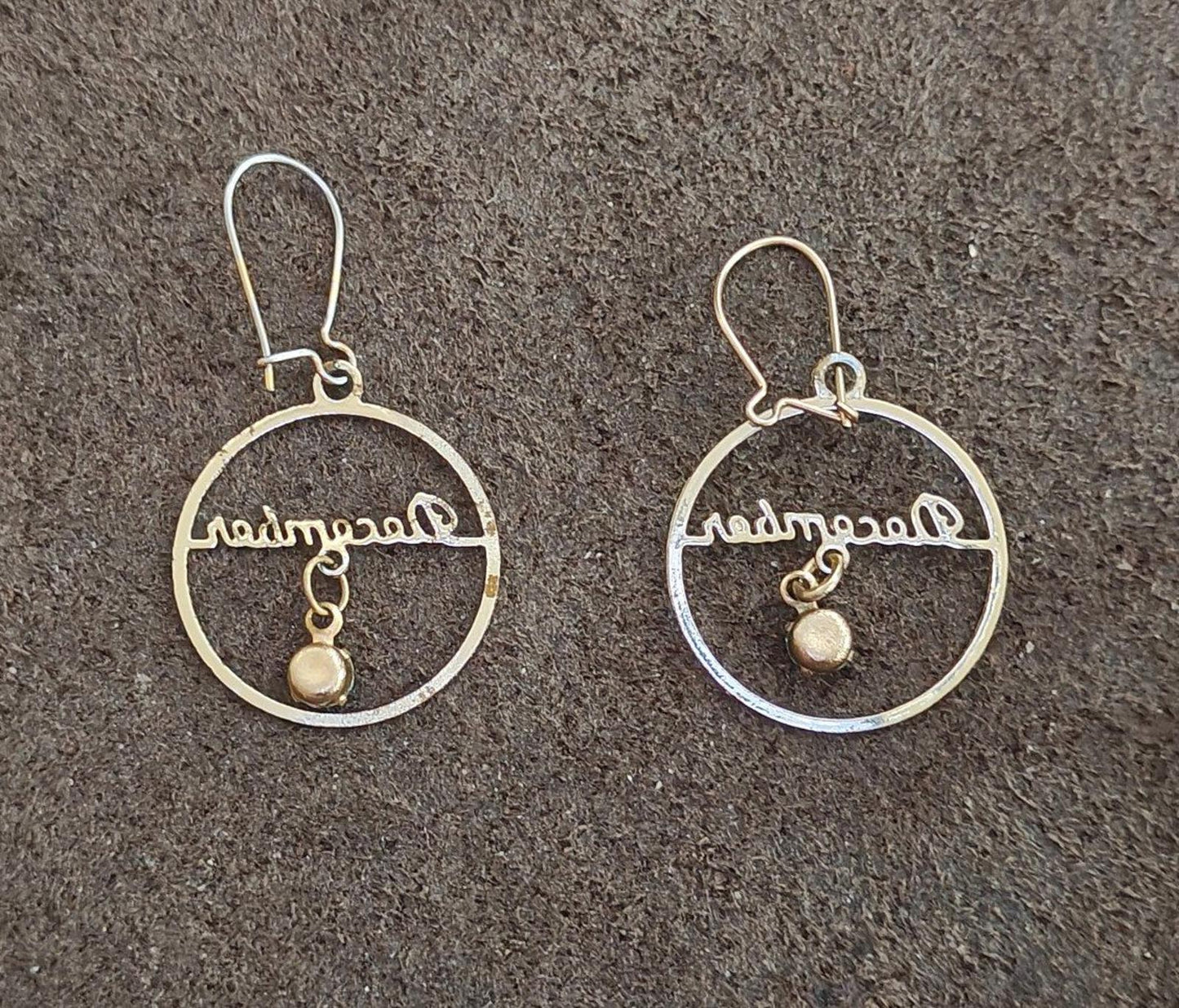 1970's Blue Topaz Stone December Ring & Dangle Earrings Set