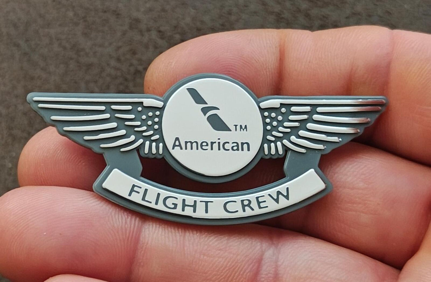 American Airlines Junior Flight Crew Plastic Wings Badge Pin