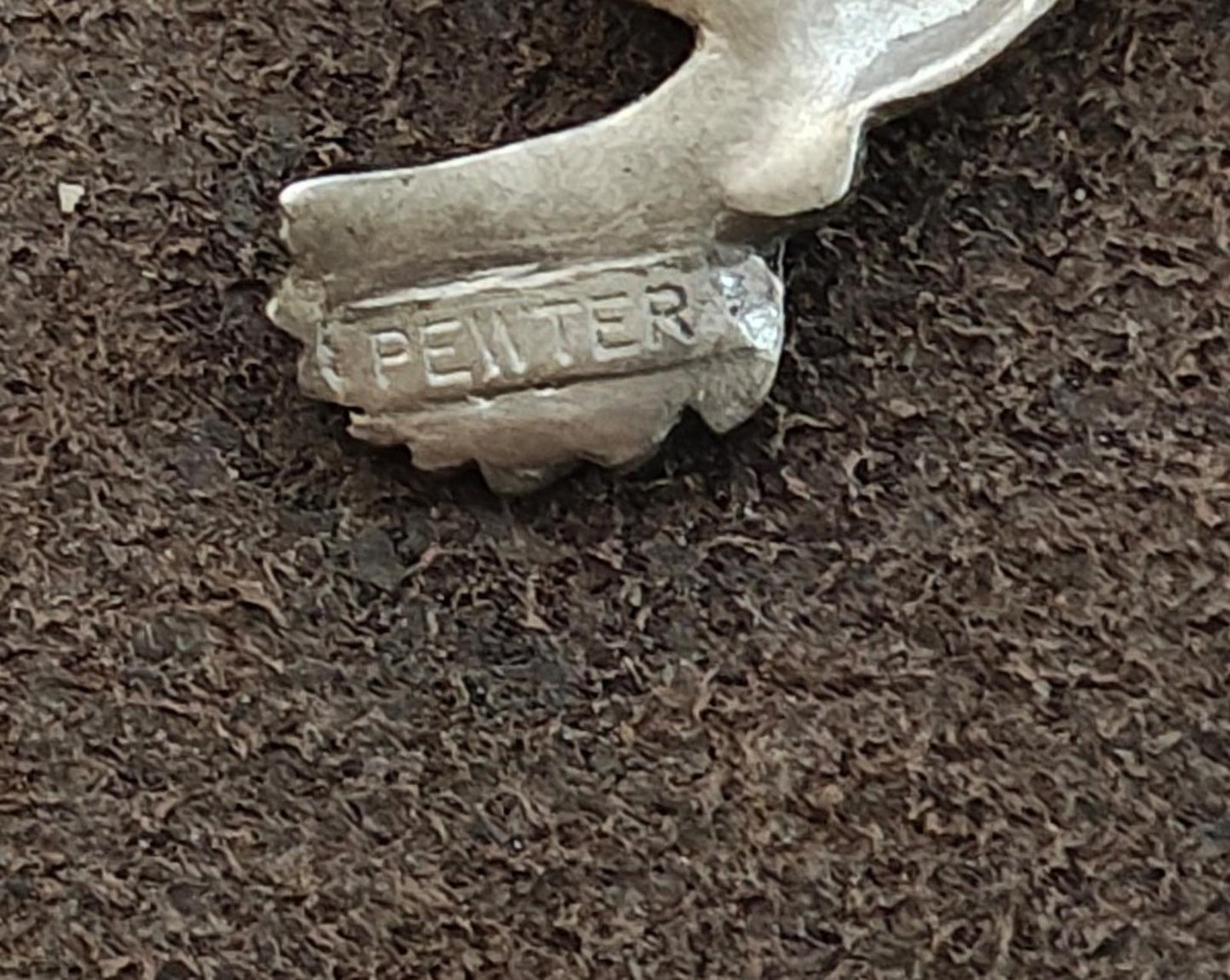 1980s Pewter Dove Pendant With Silver Tone Chain