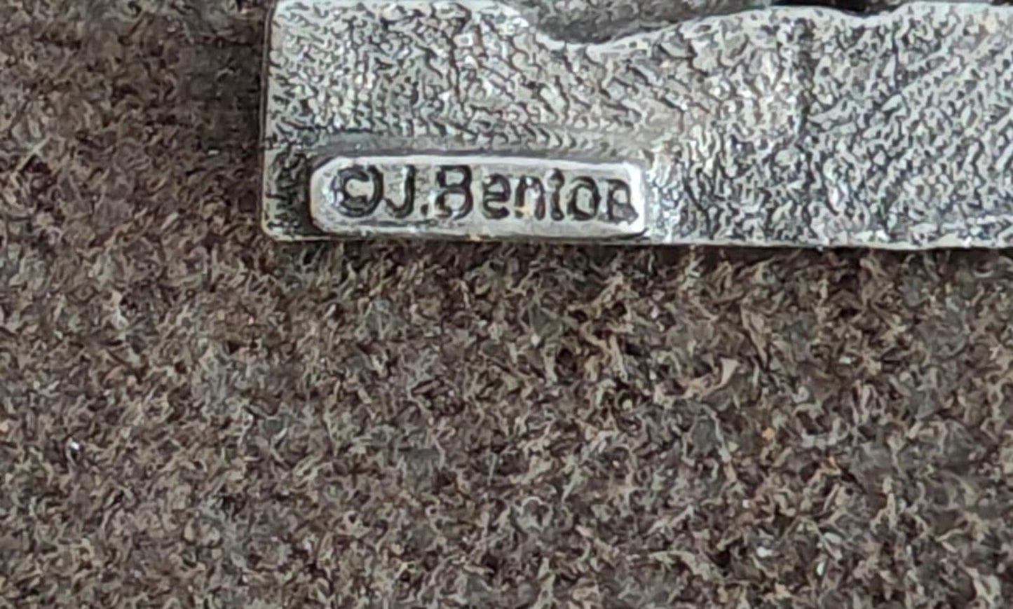 1990s Whatever Pewter Pin Designed By J. Benton For J.J. Jewerly