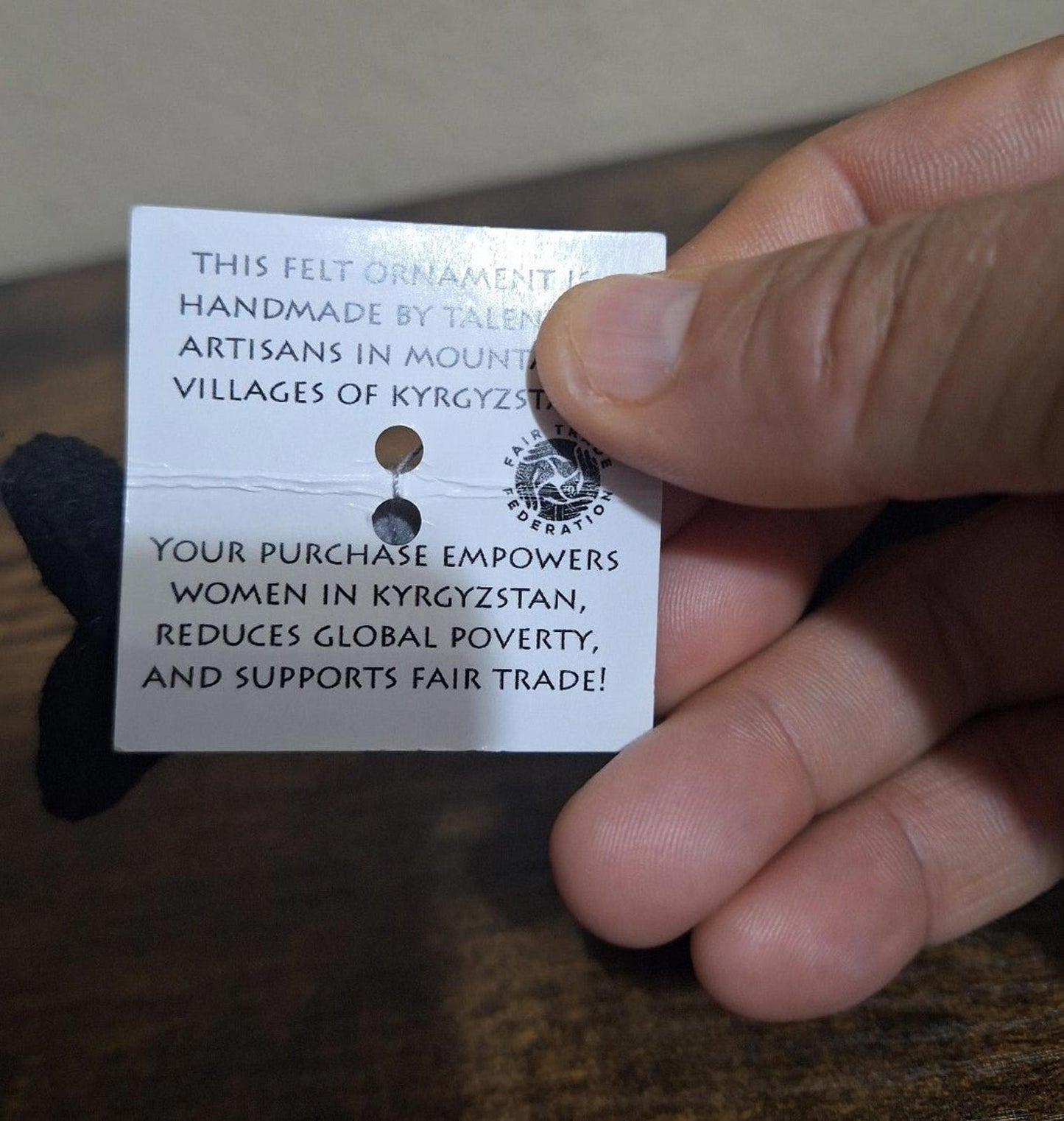 Handmade Abraham Lincoln Felt/Wool Ornament