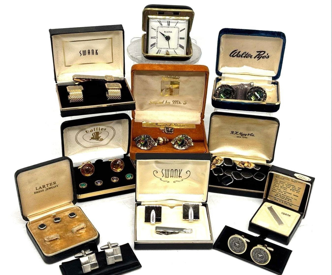 Jewelry, Tie Bars, Scarf Clips and Keychains