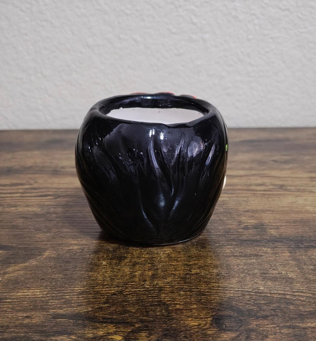 Hand Painted Sugar Skull/Day of The Dead Ceramic Planter/Cup