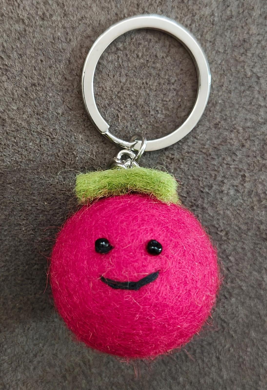 Handmade Felt Tomato Keychain/Keyring
