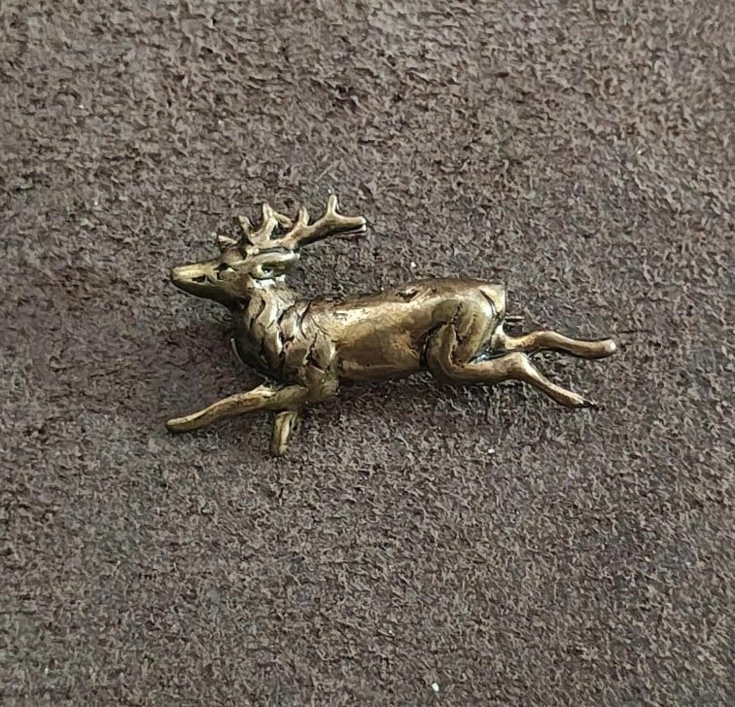 1960s Vintage Running Or Leaping Brass Deer Figurine