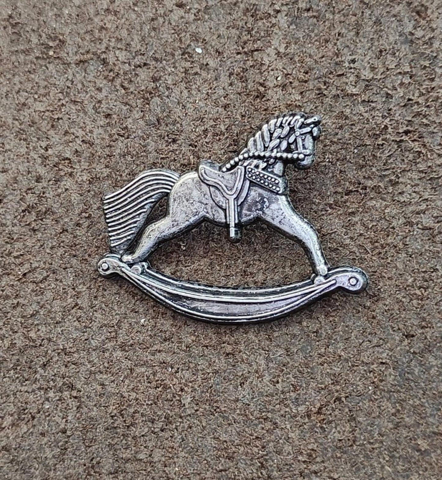 1998  Hallmark Pewter Rocking Horse Pin
