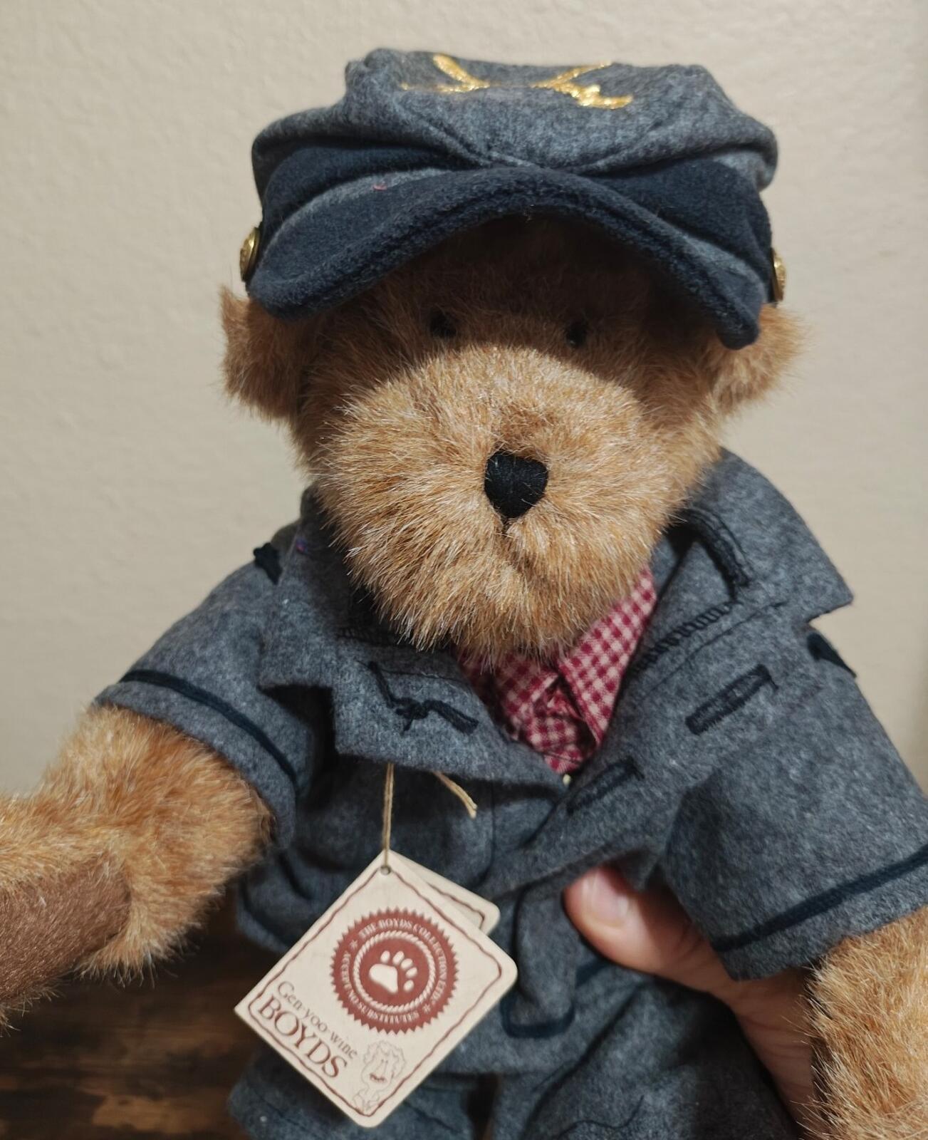 Early 2000s Rare Retired Boyds Bears Civil War Collection "Dixon" Bear Plush