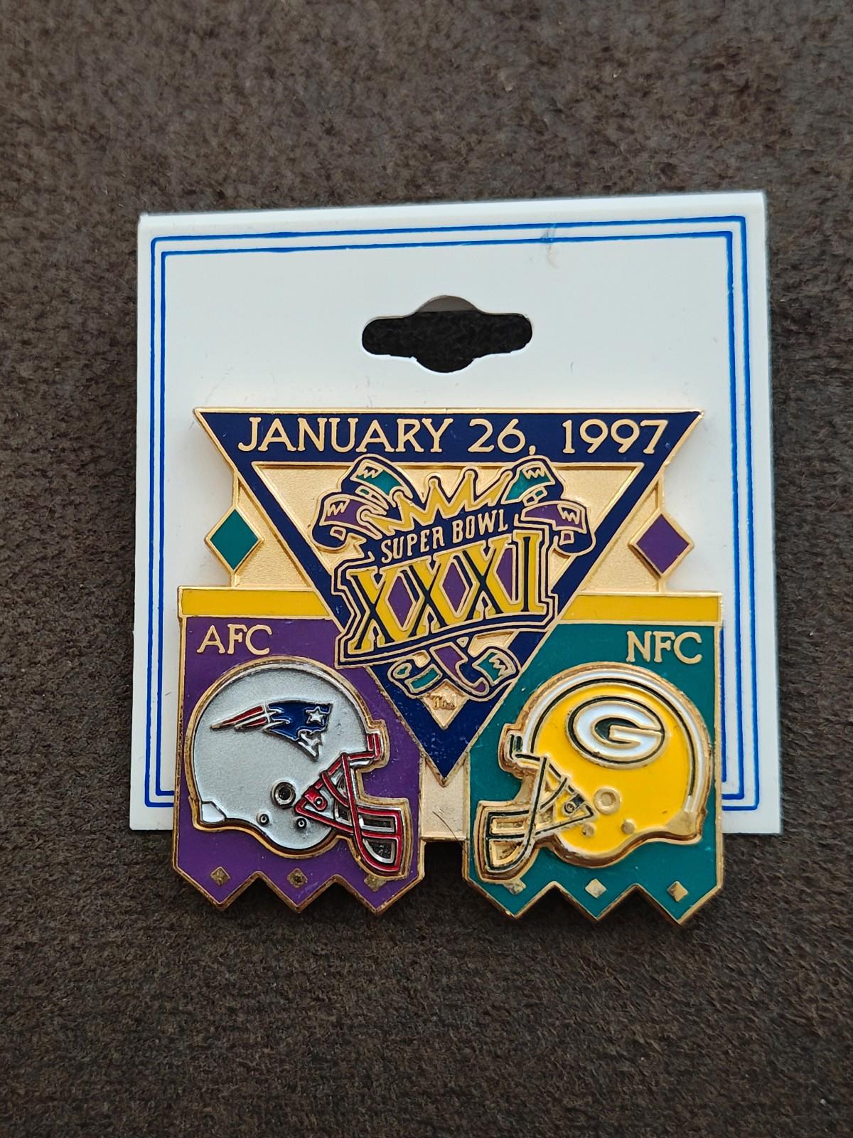 1997 Champion Green Bay Packers Super Bowl XXXI Commemorative Pin.