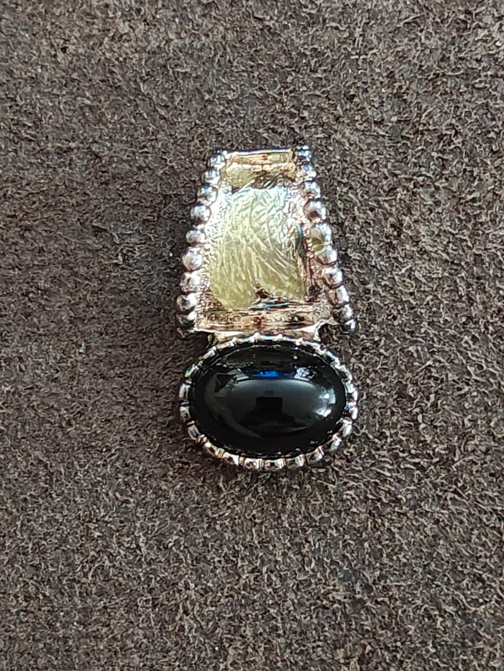 1990s Premier Designs "Mira" Two Tone Slide Pendant.