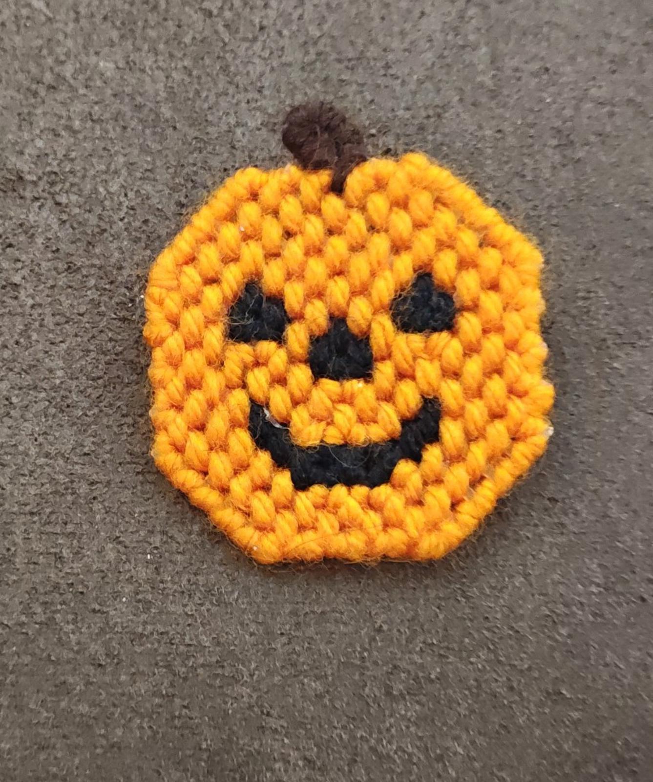 1980s Handcrafted Jack o' Lantern Brooch