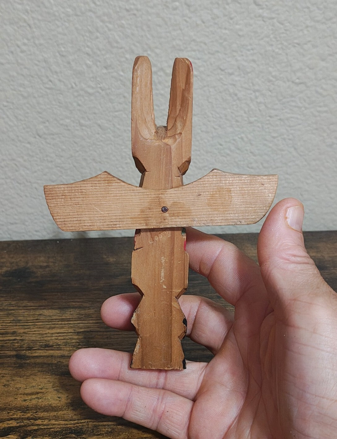 1970s Hand Carved Model Totem Pole