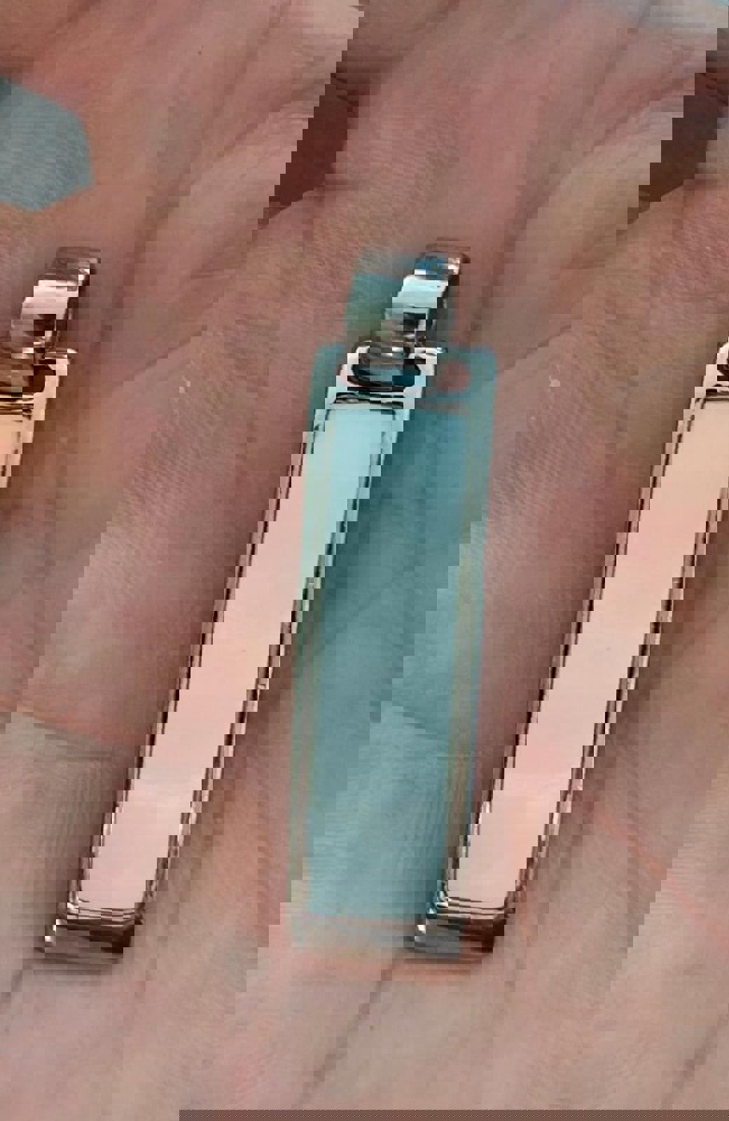 90's Lia Sophia Reversible Black and White Silver Tone Slide Pendant