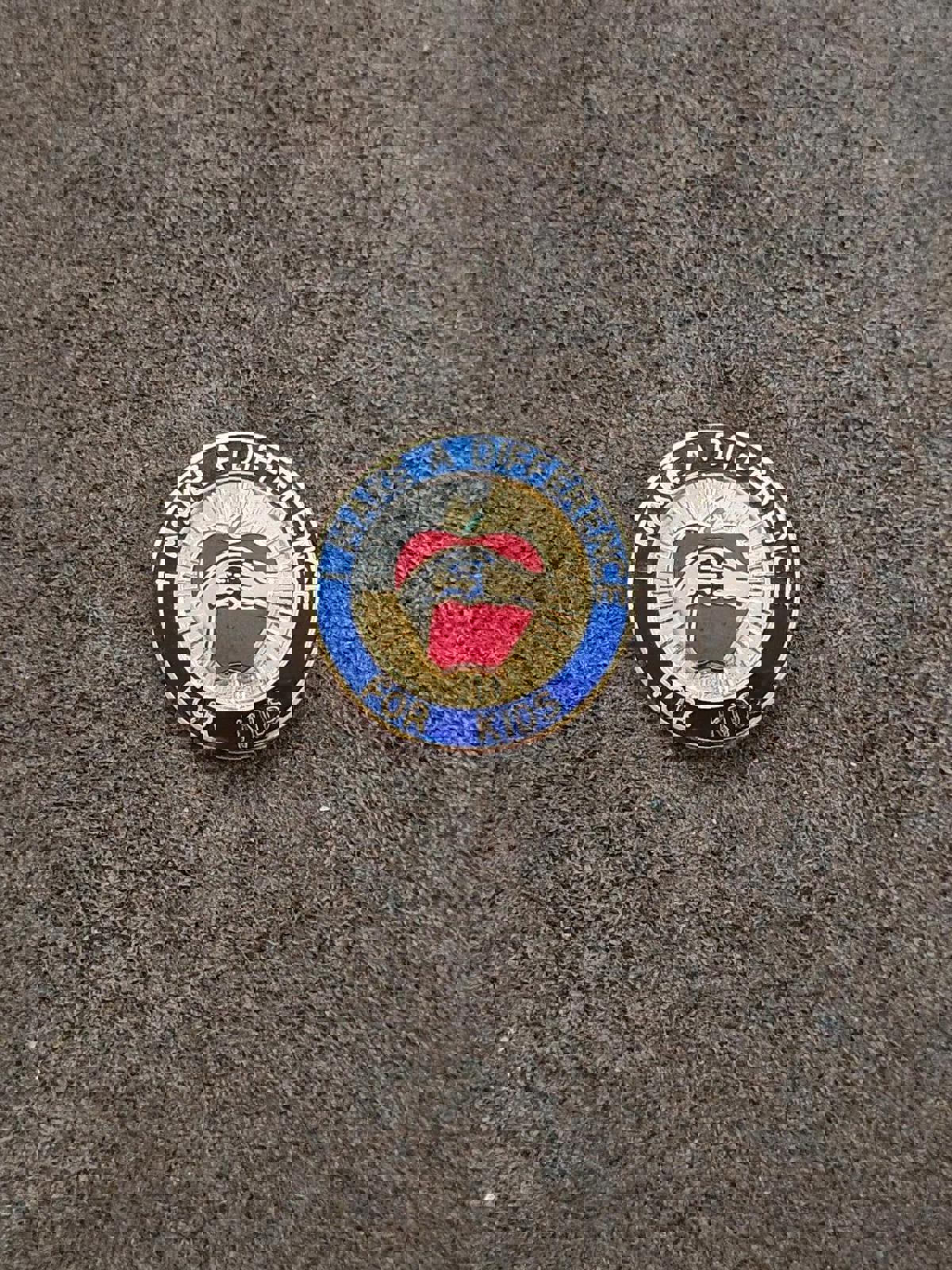 1990's I Make a Difference For Kids Gold Tone Enamel Teacher Pin