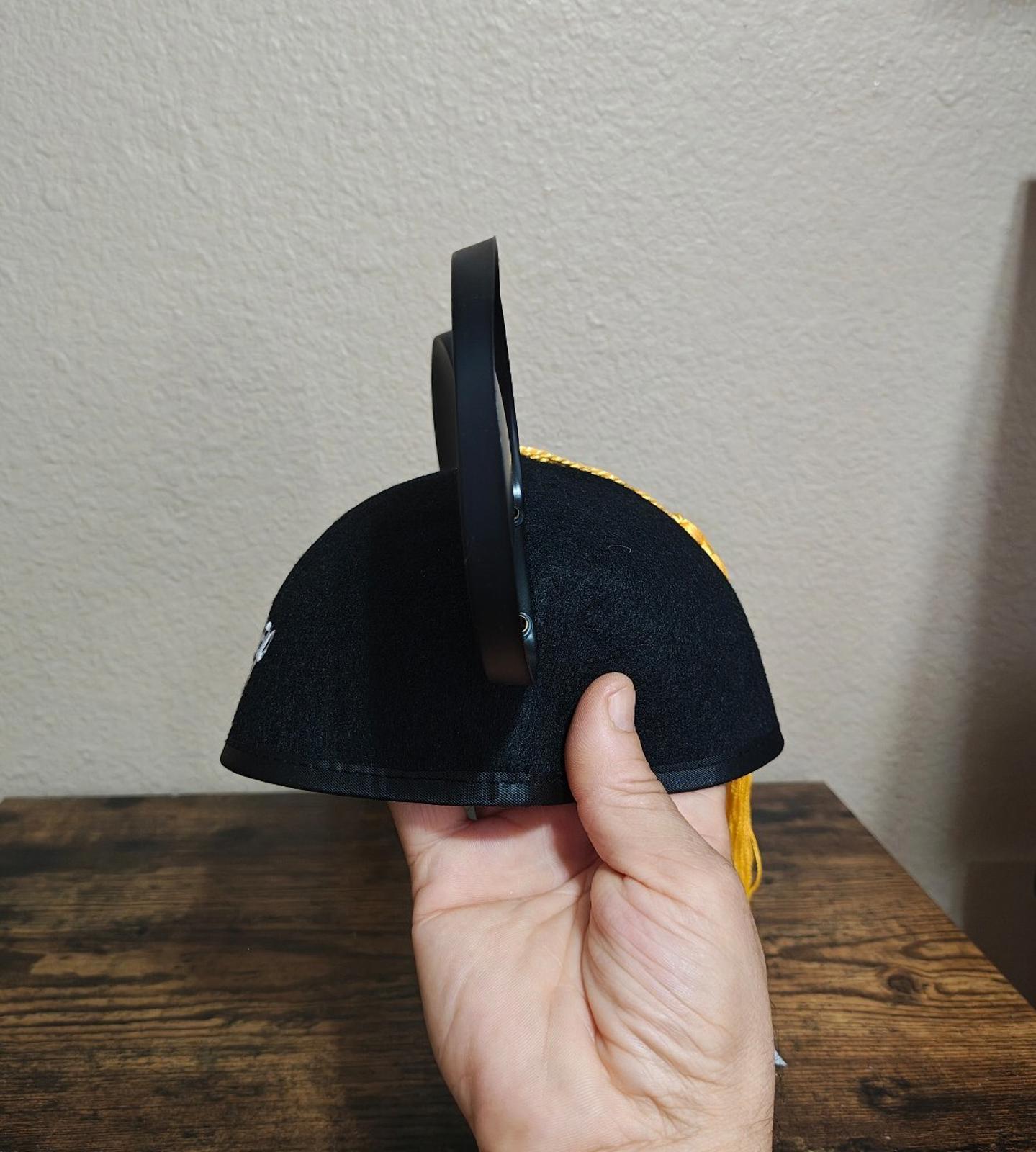 Cool Vintage 1990s Disney Institute Black & White Mickey Mouse Ear Hat.