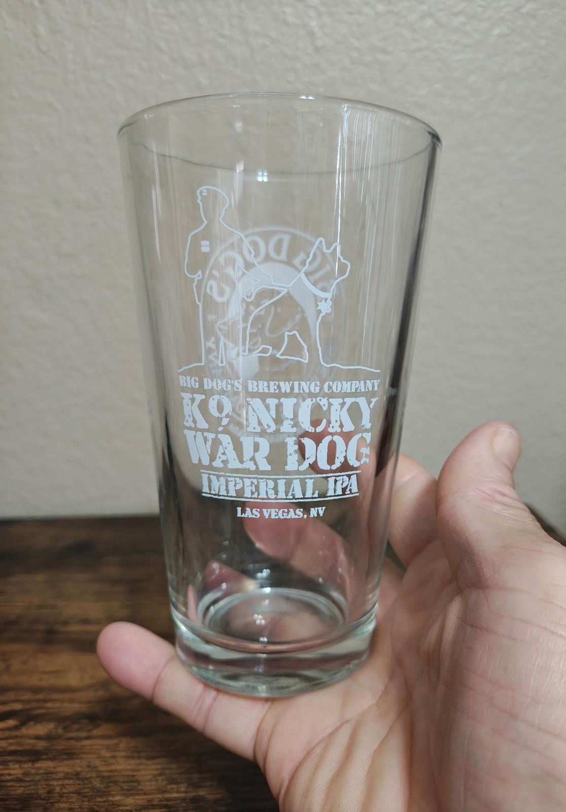 1990s Vintage Big Dog's Brewing Company Las Vegas Pint Glass