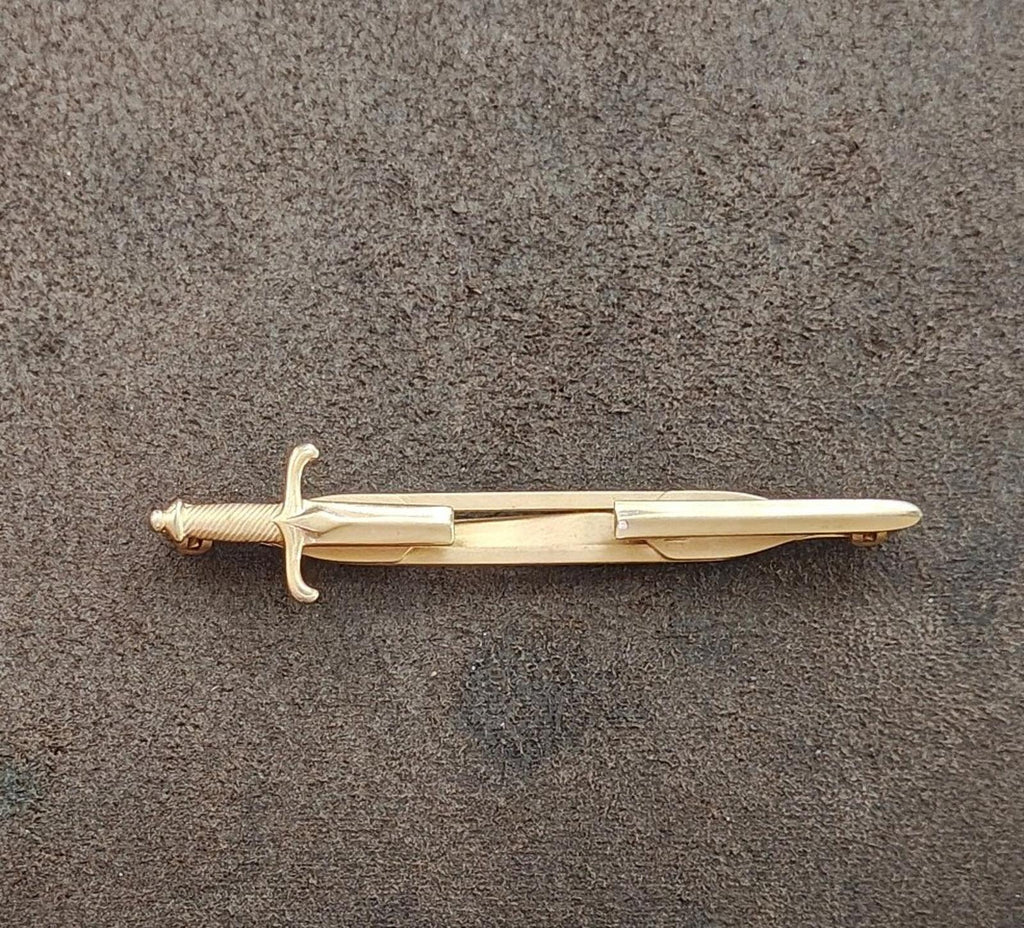 1940s/50s Gold Tone Anson Sword Tie Clip