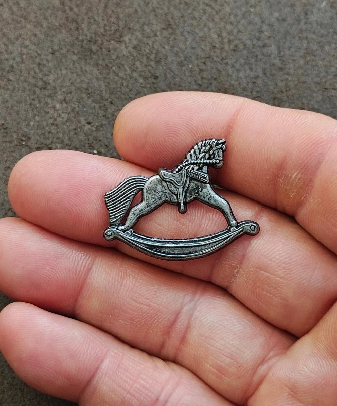 1998  Hallmark Pewter Rocking Horse Pin