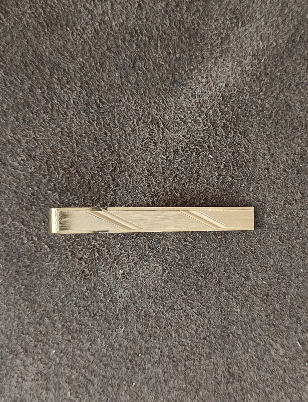 1970s/80s Gold Tone Textured Tie Bar/Tie Clip