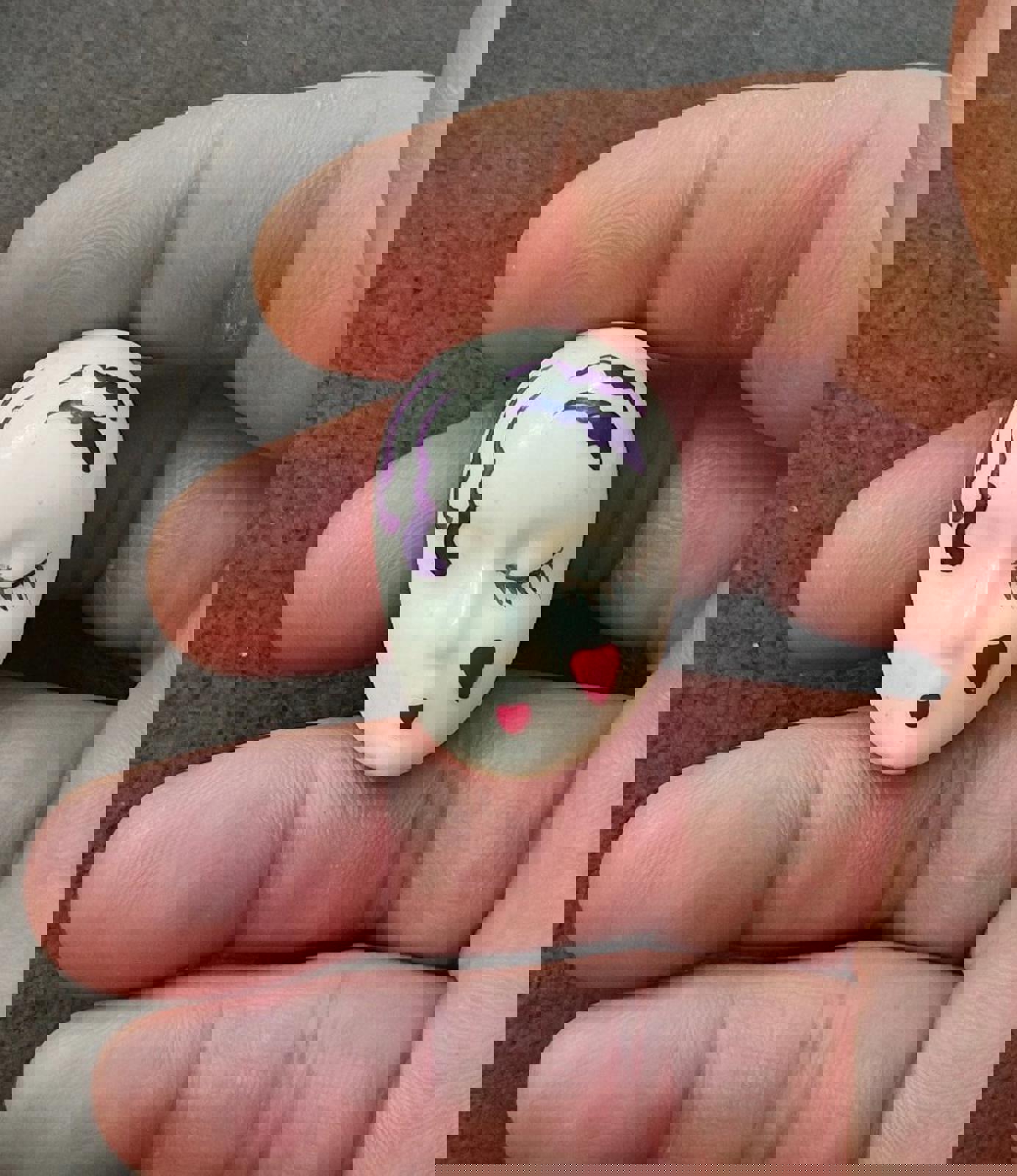 1980's Pierrot Doll Painted Face Mask Brooch Pin