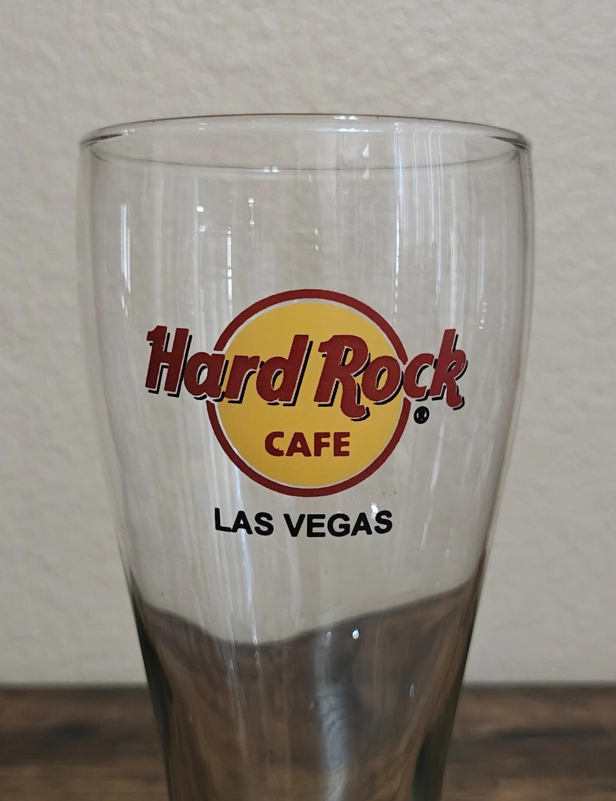 1990's Hard Rock Cafe Las Vegas Tall Pilsner Beer Glass