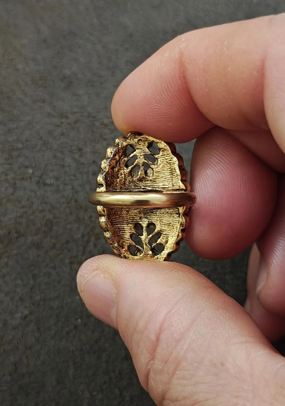 1980’s Blue Filigree Adjustable Statement Ring