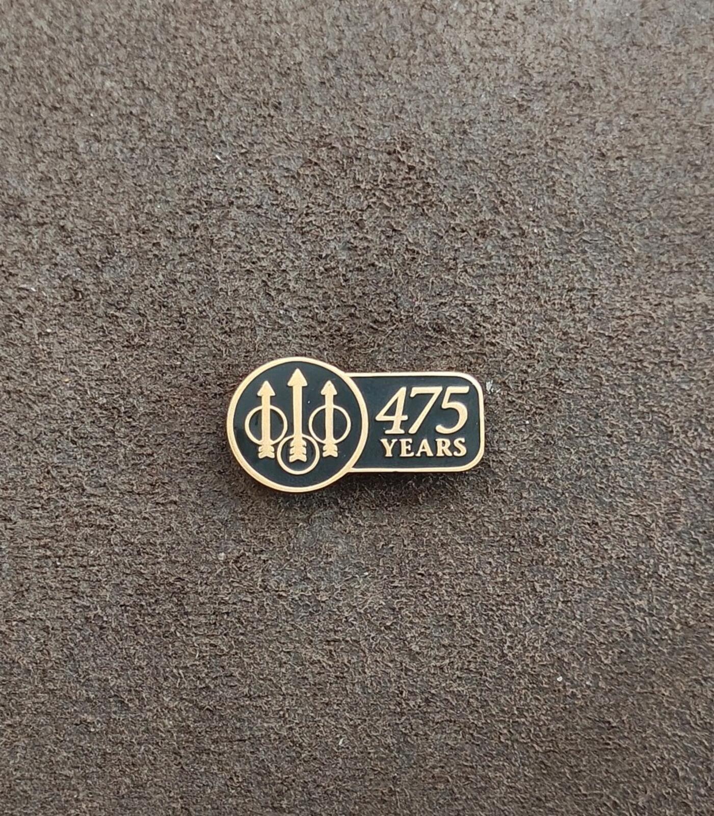 2001 Beretta 475 Years Anniversary Gold Tone With Black Enamel Pin