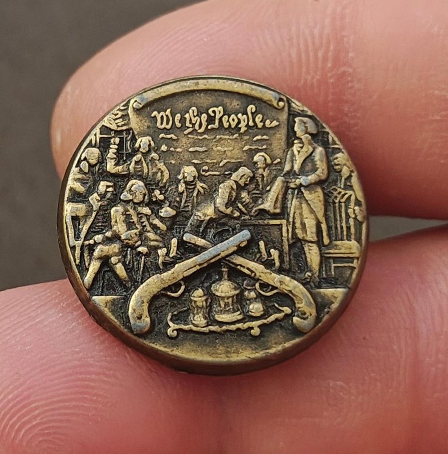 1970s/80s National Rifle Association "We The People" Constitution Signing Pin