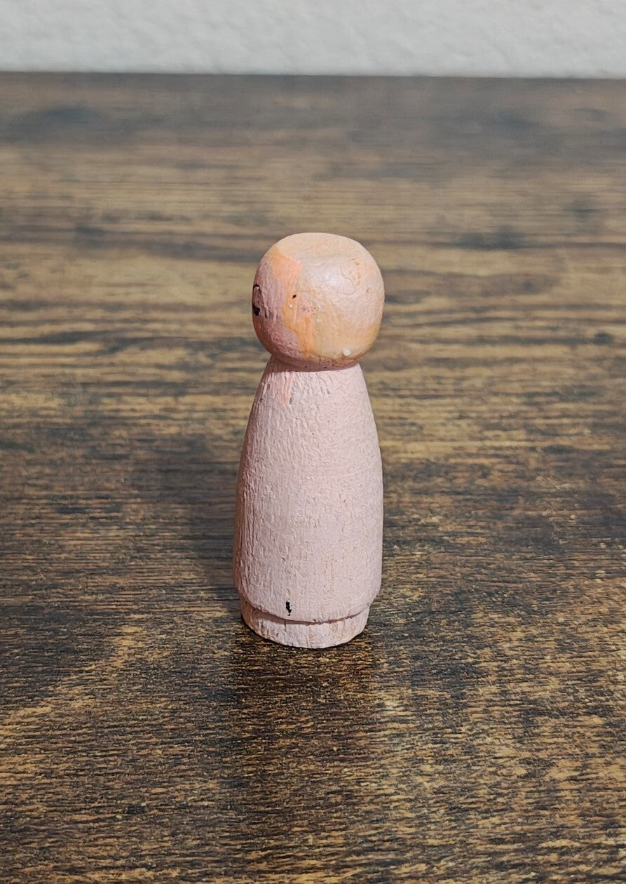 1970s Miniature Japanese Creative Wooden Miniature Kokeshi Doll